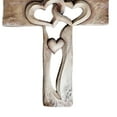 thumbnail image 7 of Leaveforme Carved Cross Antique Exquisite Intertwined Hearts Wall Hanging Hand Carved Cross for Gifts, 7 of 7