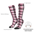 thumbnail image 5 of Picia Women Crew Soft Moisture-wicking Socks Heart Plaid Pattern Design Cotton Socks, One Size fit All, 5 of 9