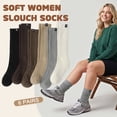 thumbnail image 7 of Loritta Secret Slouch Socks Women, 6 Pairs Cotton Cushioned Knee High Boot and Scrunch Stacked Long Socks for Women, Size 9-11, 7 of 7