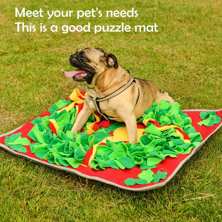 Fovien Snuffle Mat for Dog,Interactive Puzzle Toys,Slow Feeder Licking Mat  Encourgaing Natural Foraging Skills, Pet Activity Mat for Small Medium Dogs  Stress Release 