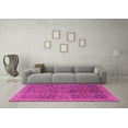 thumbnail image 3 of Ahgly Company Indoor Square Oriental Pink Modern Area Rugs, 4' Square, 3 of 4