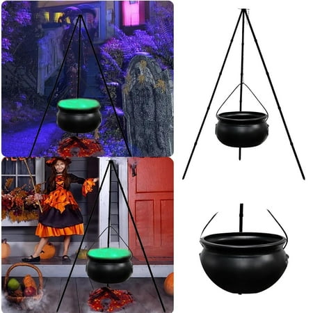 

CHXonu Outdoor Cauldron Large Cauldron On Tripod With Lights， ，Black Bowl Candy Bucket Decoration For Home Porch Yard Outside Event Table Clothes for 6 Foot Rectangle Tables 420 Party Decorations for