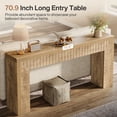 thumbnail image 4 of Tribesigns 70.9" Extra Long Console Table, Narrow Sofa Table Behind Couch, Brown, 4 of 9