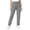 Gray, variant on Utoimkio Women's Scrub Pants Elastic Drawstring Waist Straight Leg Trousers with Side Cargo Pocket Stretch Fabric for Medical Nurse Uniform