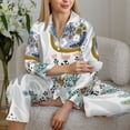 thumbnail image 6 of Fotbe Cute Colorful Animal Pattern Long Sleeve Pajama Set for Women,Sleepwear Set,2-piece Loungewear Set,Soft PJs Comfy Nightwear with Pockets -Small, 6 of 7