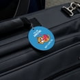 thumbnail image 5 of You Are Annoying But I Love You Cat Funny Humor Round Luggage ID Tag Card Suitcase Carry-On, 5 of 8