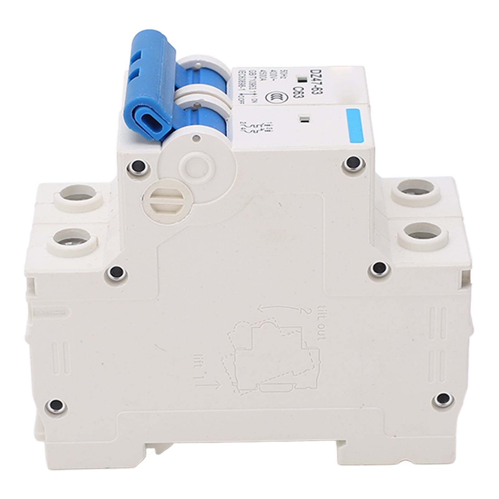 DIN Rail Circuit Breaker, Miniature Circuit Breaker 2P For Office Building Lighting
