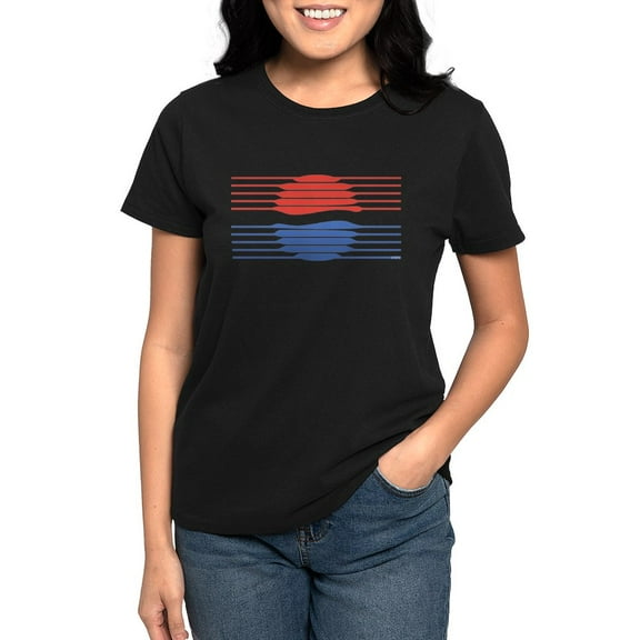 CafePress - Pepsi 90S Lines Women's Dark T Shirt - Women's Traditional Fit Dark T-Shirt