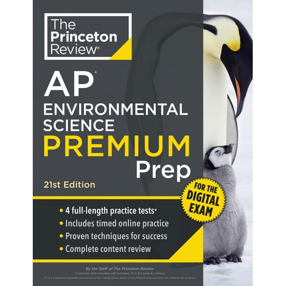 College Test Preparation Princeton Review AP Environmental Science Premium Prep, 21st Edition: 5 Practice Tests   Digital Practice Online   Conte, (Paperback)