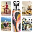 thumbnail image 7 of Yayeee 20oz Insulated Water Bottle Double Wall Stainless Steel with Flip Straw Lid, Swirling Circles, 7 of 7
