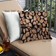 thumbnail image 1 of Ahgly Company Earth Wood Outdoor Throw Pillow, 18 inch by 18 inch, 1 of 6