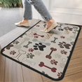 thumbnail image 4 of Paw Prints and Bones Door Rugs,Washable Non Slip Door Mats Indoor,Decorative Door Mats,Entry Mat Indoor for Entrance,Bedroom,Kitchen,Bathroom,30"x17", 4 of 6