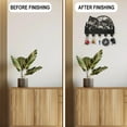 thumbnail image 5 of Fish Coat Hooks Wall Mount Summer Fishing Rod Wooden Key Holder for Wall 11.8×7.9inch Decorative Key Rack with 5 Alloy Hooks for Gift Hallway Entryway Kitchen Wall Art Decor, 5 of 9