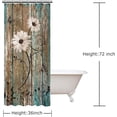 thumbnail image 4 of Stall Shower Curtain, Small Shower Curtain 36 x 72 Inches, Rustic Shower Curtain Set, Daisy Shower Curtai American Country Farm Style Shower Curtains for Bathroom, 4 of 5