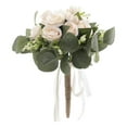 thumbnail image 2 of Ramo de novia de boda artificiales con cinta de seda, Novia con ramo para la fiesta de bodas Decoración de compromiso perfecl Ramo de novia, 2 of 8