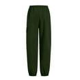 thumbnail image 5 of Dezsed Boys Girls Cargo Pants Jogger Elastic Waist Sweatpants with Pockets Uniform Pants Clothes for Teen Girls 5-6 Years Green, 5 of 8
