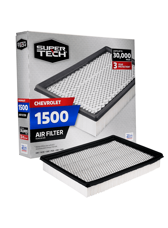 Super Tech 1500 Engine Air Filter, Replacement Filter for GM or Chevrolet Fits select: 1992-2005 BUICK LESABRE, 2000-2005 CHEVROLET IMPALA