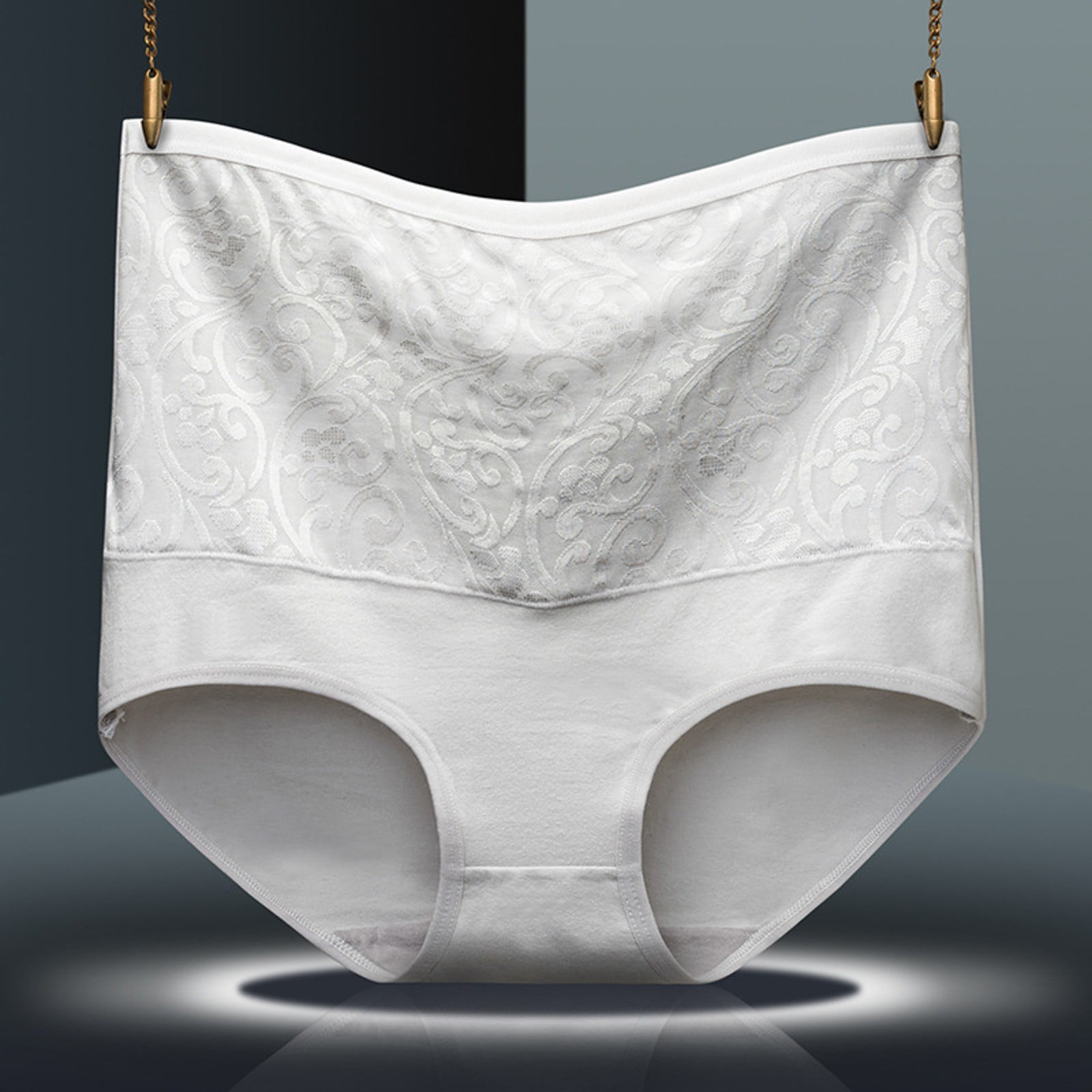 MAOQIN Women's Underwear Cotton Plus Size Panties High Waist Briefs Size 9- 12, Black, Skin Tone, Pink, Red(4pack), 10(Waist43-45 Hip46-48): Buy  Online at Best Price in UAE 