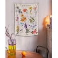 thumbnail image 2 of Tapiz vertical de flores silvestres para colgar en la pared, tapiz ilustrativo de gráfico de referencia con palabra, tapiz recto de bandera de tarot vintage blanco beige 5951 Inc, 2 of 5