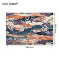 thumbnail image 6 of Ryvnso Flower Pattern Bathroom Shaggy Rugs Toilet U Shape Mat Soft Contour Rug 20"x24", 6 of 9
