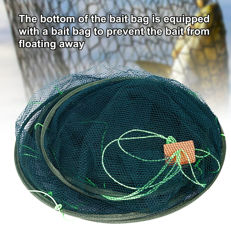Welling Landing Net Strong Load-bearing Foldable Nylon Anti-corrosion Fish  Trap for Angling 