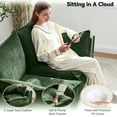 thumbnail image 3 of 65" Pull Out Sofa Bed with USB Charging, Chenille Loveseat, Memory Foam Mattress, 3 of 8