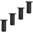 thumbnail image 1 of ZHAOCHENG Patas para muebles X4, patas de soporte ajustables para sofá, patas de metal para cama o mueble de TV, resistentes al desgaste, con tornillos, color negro, 10 cm, 1 of 5