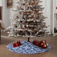 thumbnail image 6 of Bingfone Christmas Tree Skirt Mat Christmas Decoration Interior 30"-Stylized Flowers Vintage Boho, 6 of 8
