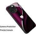 thumbnail image 3 of Sparkling Heart Hard Case for iPhone, Personalized Diamond Heart Tempered Glass Case for iPhone 17/16/15/14/13 Pro Max, Shockproof Glitter Protective Cover, 3 of 4