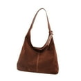 thumbnail image 4 of Bolso de mano Yuyangstore de gamuza Marrón rojizo con asa, 4 of 8