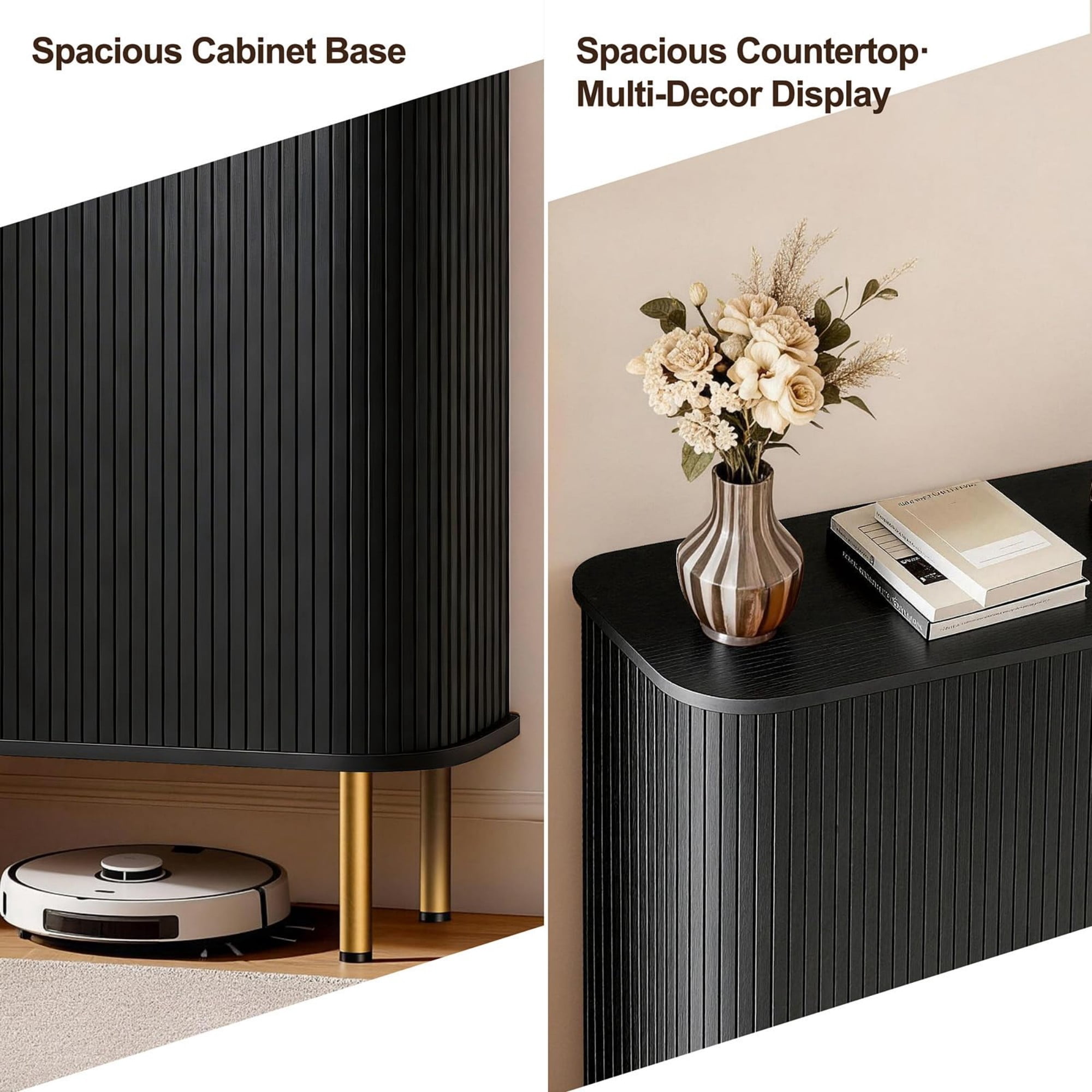 31.5"W Shoe Storage Cabinet with Sliding Door, 6 Tier Adjustable Shoe Rack, Mid Century Modern Entryway Organizer, Black