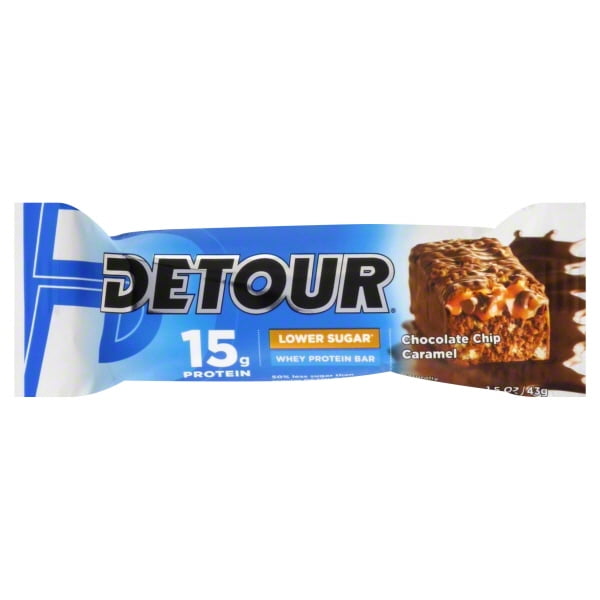 Detour Lower Sugar Chocolate Chip Caramel Protein Bar, 1.5 oz, 1 count