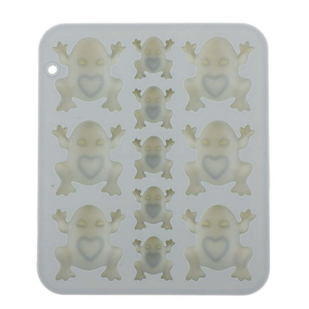 Moldes de silicona en forma de rana, molde para hornear 3d para hornear chocolate, dulces y decoración de pasteles para Halloween y postres con temática de animales