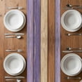 thumbnail image 6 of Farmhouse Purple Brown Table Runner - 36 Inch Long, Kitchen Dining Table Runner Dresser Scarves, Vintage Wooden Striped Farmhouse Decor for Coffee Tables Wedding Party Banquet, 6 of 8