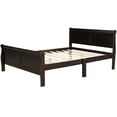 thumbnail image 2 of Hassch Wooden Platform Bed Frame Queen Size Mattress Foundation Sleigh Bed, Espresso, 2 of 10