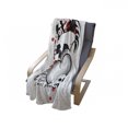 thumbnail image 4 of Tattoo Soft Flannel Fleece Throw Blanket, Conjoined Hearts with Skull Eagle Wings of the Brave Love Print, Cozy Plush for Indoor and Outdoor Use, 50" x 70", Black White and Red, by Ambesonne, 4 of 6