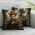 thumbnail image 3 of HENGT Nutcracker Merry Christmas Throw Pillow Covers Set of  Snowflake Striped Squirrel Classic New Year Funny Pink Cozy Washable Living Room Couch Bed Home Decor Cushion Cover, 3 of 5