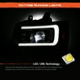 thumbnail image 3 of AKKON - Fit 2007-2014 Chevy Suburban 1500/2500 Tahoe/Avalanche Halogen Type [LED Low Beam DRL C-Shape] Projector Headlights, 3 of 7