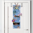 thumbnail image 2 of Hot Air Balloon Hanging Pocket Organizer, Striped Sky Transportation Soaring Clouds Birds Repetitive Illustration, Printed Polyester Storage Bag with Pockets, 9" x 27", Multicolor, 2 of 2