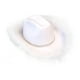 thumbnail image 4 of Sombrero de vaquero de estilo occidental para mujer, sombreros con borde de plumas, gorras de para boda, novia Colcomx Sombrero de vaquero, 4 of 8