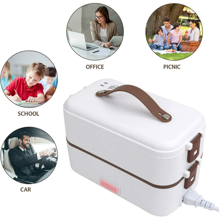 Electric Lunch Box, Self Cooking Electric Lunch Box, Heating Lunch Box,  Portable Food Warmer Lunch Box for Home and Office