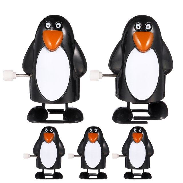 5 piezas de juguetes de cuerda de pingüino delgado, divertidos juguetes de cuerda para niños, juguetes de fiesta, juguetes para caminar, gran regalo para niños.