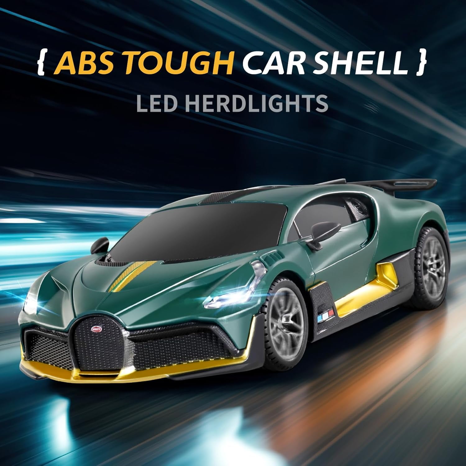 Miebely 1/24 Scale Fast RC Race Car, Bugatti Divo Model, Birthday Gift for Kids