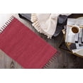 thumbnail image 2 of Handwoven Cotton Washable Reversible Rag Rug with Tassels – 24" x 36" (2' x 3'), 2 of 5