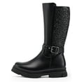 thumbnail image 3 of HARVEST LAND Girls Knee High Boots Fashion Glitter Black Boots for Toddler Little Kids Fall Winter, 3 of 11