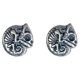thumbnail image 2 of Un par de pendientes de calavera de lagarto punk de plata de ley 925, pendientes góticos hipoalergénicos, pendientes de camaleón, regalo para hombres, mujeres, regalos para compañeros de clase, amigos. Rojo Verde, 2 of 5