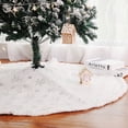 thumbnail image 2 of Falda de árbol de Navidad de felpa, falda de árbol de Navidad de pelo largo blanco puro, 78/90cm, decoración de árbol de Navidad, 2 of 4
