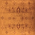 thumbnail image 1 of Ahgly Company Indoor Square Oriental Orange Industrial Area Rugs, 7' Square, 1 of 4