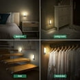 thumbnail image 5 of Luces con sensor de movimiento para interiores, paquete de 2 luces LED nocturnas recargables por USB con 3 modos (automático/encendido/apagado), luz adhesiva para armario con tiras magnéticas para la, 5 of 5