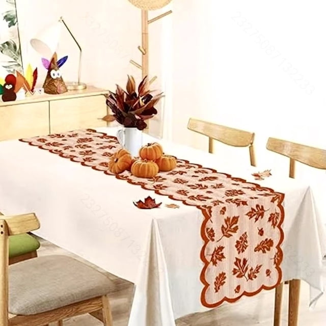 Camino de mesa para cenas festivas | Protector de mantel festivo | Cubierta decorativa para mesas para fiestas en interiores y exteriores